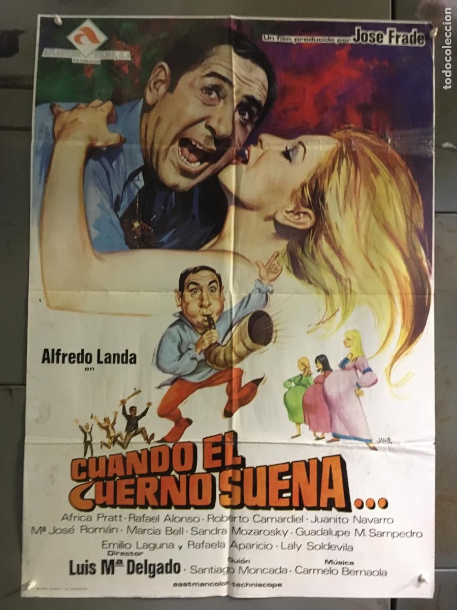 Cinema: ODC C863 CUANDO EL CUERNO SUENA ALFREDO LANDA AFRICA PRATT POSTER ORIGINAL ESTRENO 70X100