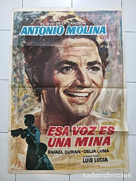 Cine: VKD 2640 ESA VOZ ES UNA MINA ANTONIO MOLINA MAC POSTER ORGINAL 70X100 ESPA&Ntilde;OL R-69