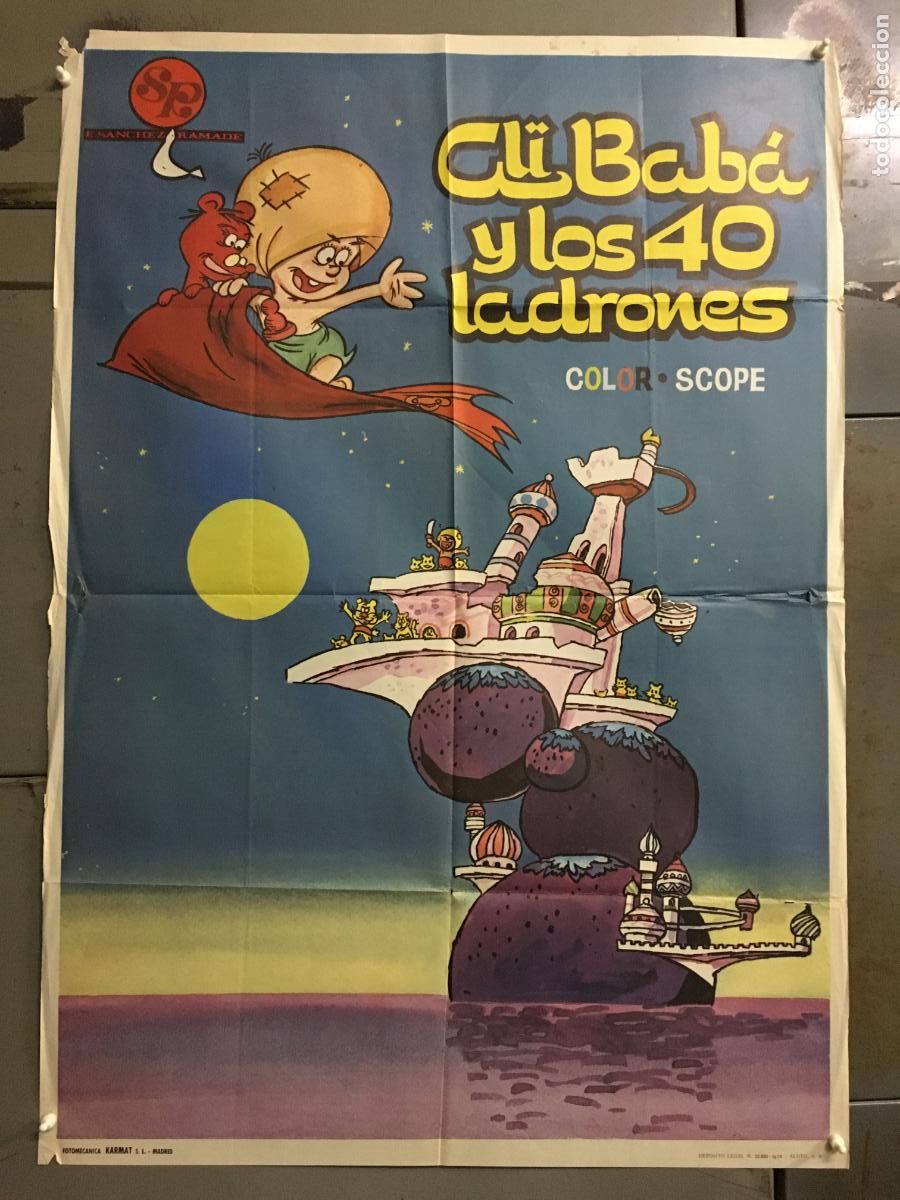 Cine: ODC C868 ALI BABA Y LOS 40 LADRONES ANIMACION JAPONESA POSTER ORIGINAL 70X100 ESTRENO