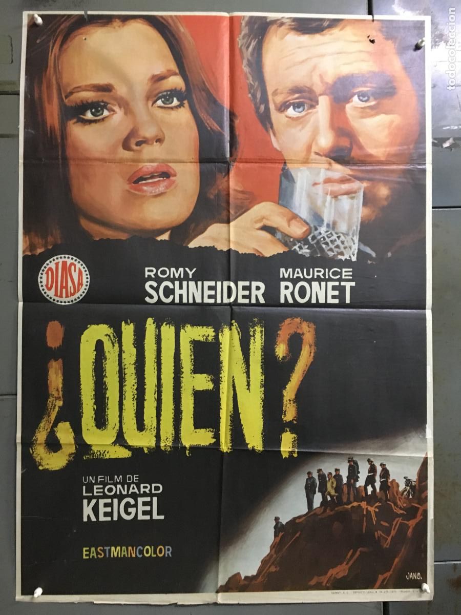 Cine: ODC C873 QUIEN ROMY SCHNEIDER MAURICE RONET GIALLO POSTER ORIGINAL 70X100 ESTRENO