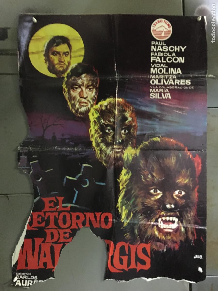 Cin&eacute;ma: ODC C876 EL RETORNO DE WALPURGIS PAUL NASCHY POSTER ORIGINAL 70X100 ESTRENO