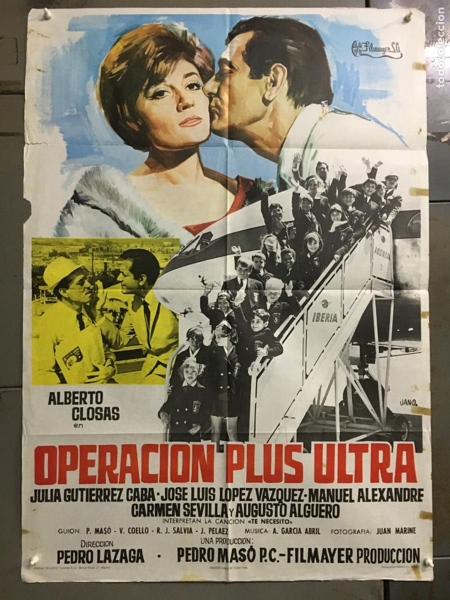 Cine: ODC C900 OPERACION PLUS ULTRA ALBERTO CLOSAS CARMEN SEVILLA JANO POSTER ORIGINAL 70X100 ESTRENO