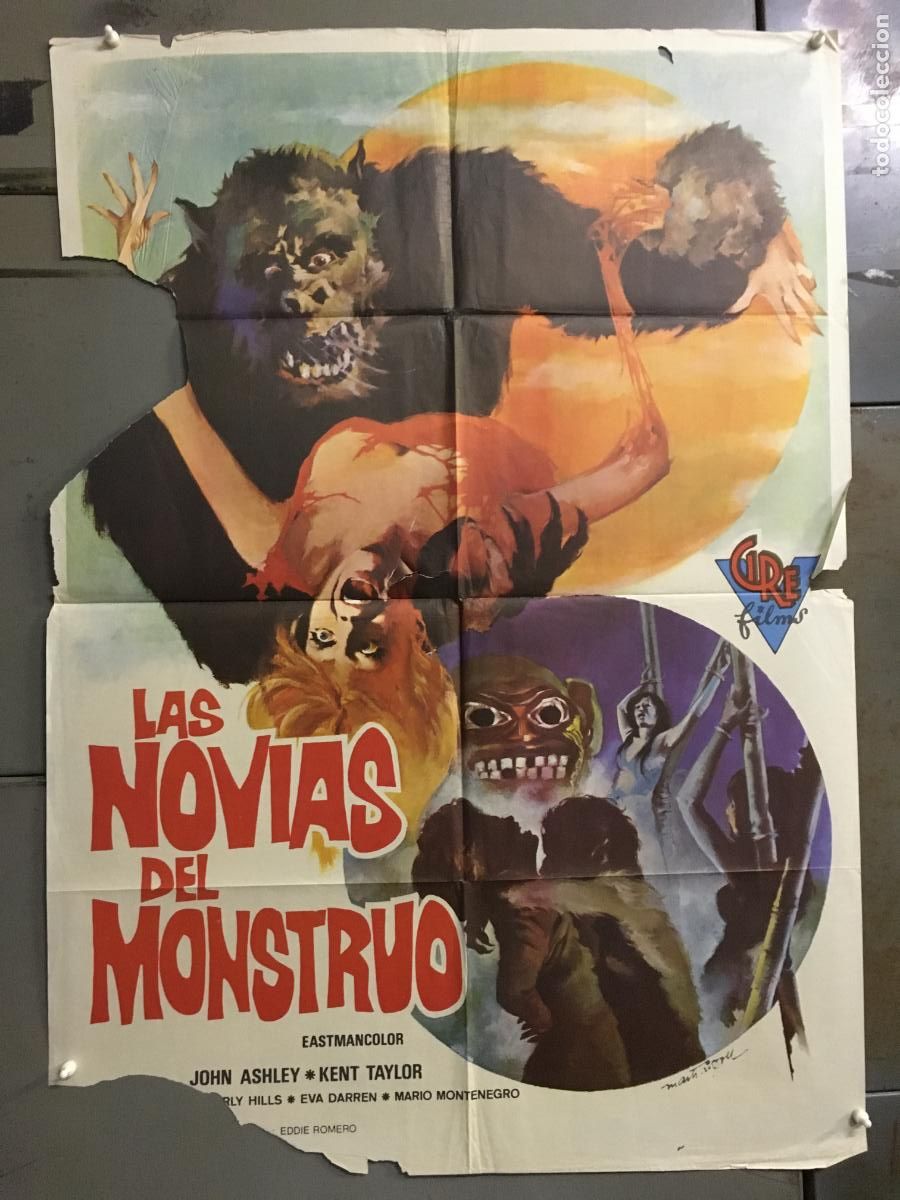 Cinema: ODC C902 LAS NOVIAS DEL MONSTRUO EDDIE ROMERO MARTI RIPOLL POSTER ORIGINAL 70X100 ESTRENO