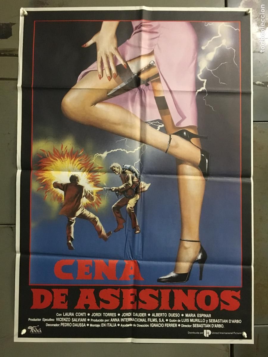 Cine: ODC C906 CENA DE ASESINOS LAURA CONTI JORDI TORRES DAUDER POSTER ORIGINAL 70X100 ESTRENO