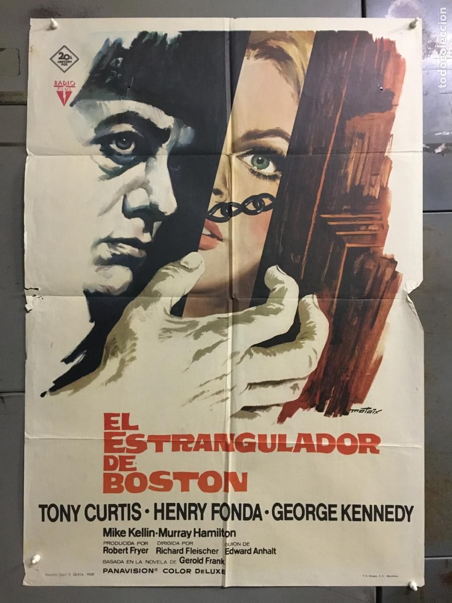Cine: ODC C908 EL ESTRANGULADOR DE BOSTON TONY CURTIS HENRY FONDA POSTER ORIGINAL 70X100 ESTRENO