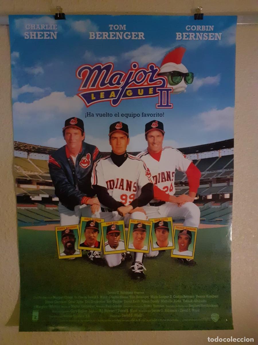Cine: Cartel Original de Cine: Major League II (1994) - Charlie Sheen, Tom Berenger - 100x70 cm