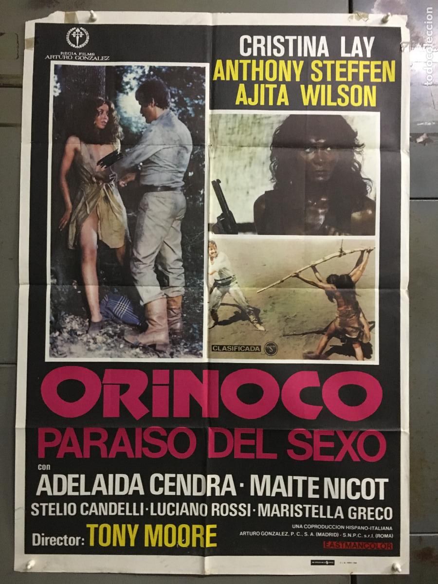 Kino: ODC C911 ORINOCO PARAISO DEL SEXO AJITA WILSON ANTHONY STEFFEN POSTER ORIGINAL ESTRENO 70X100