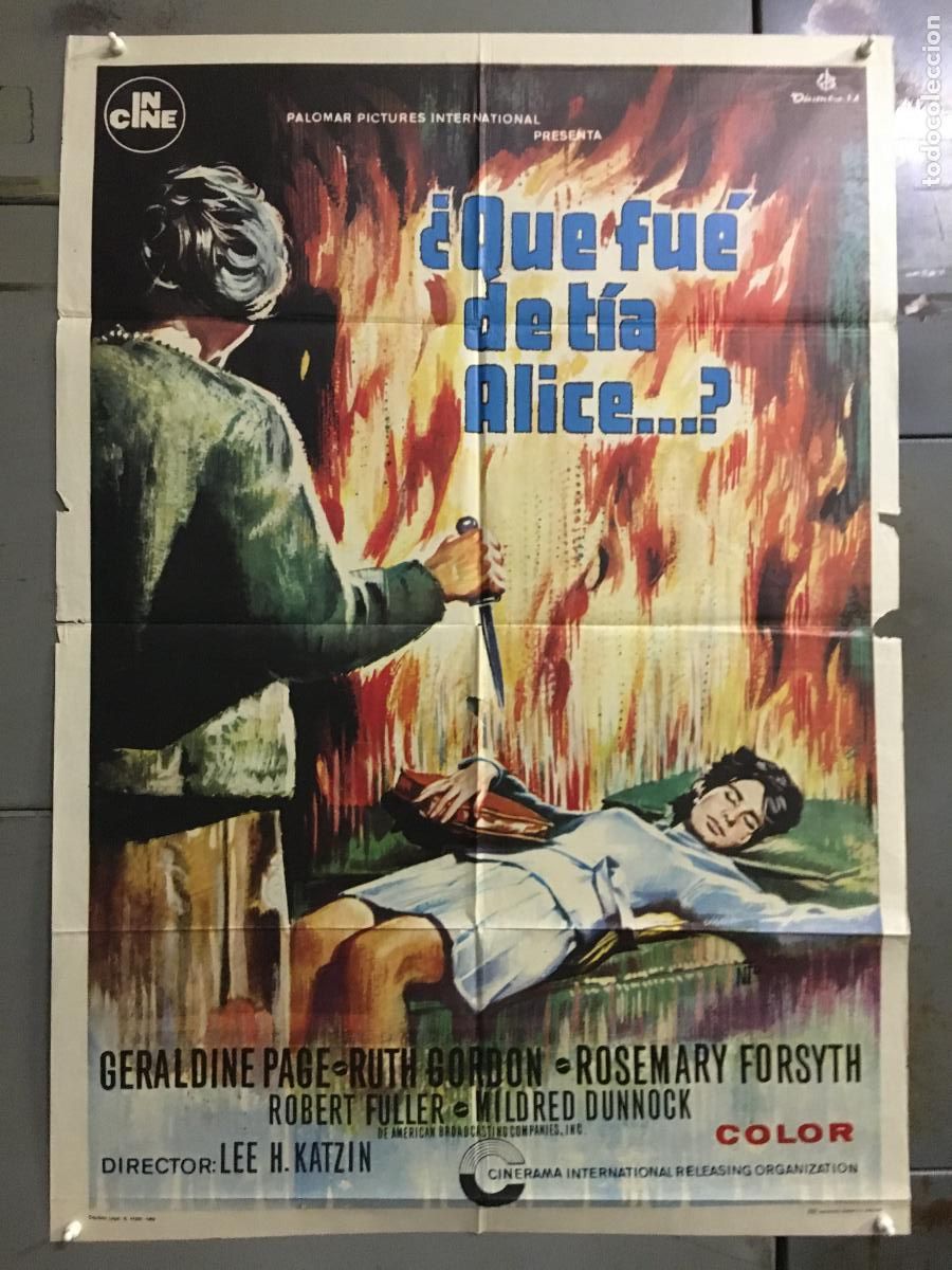 Cine: ODC C912 QUE FUE DE TIA ALICE GERALDINE PAGE POSTER ORIGINAL ESTRENO 70X100
