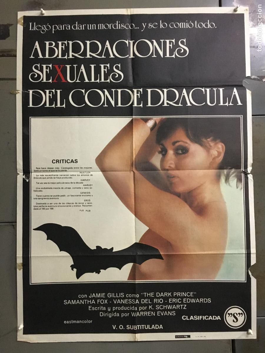 Cine: ODC C925 ABERRACIONES SEXUALES DEL CONDE DRACULA VANESSA DEL RIO SAMANTHA FOX POSTER ORIGINAL 70X100