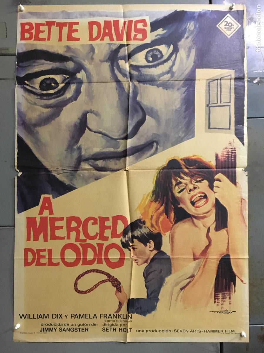 Cinema: ODC C930 A MERCED DEL ODIO The Nanny HAMMER BETTE DAVIS MATAIX POSTER ORIGINAL ESTRENO 70X100