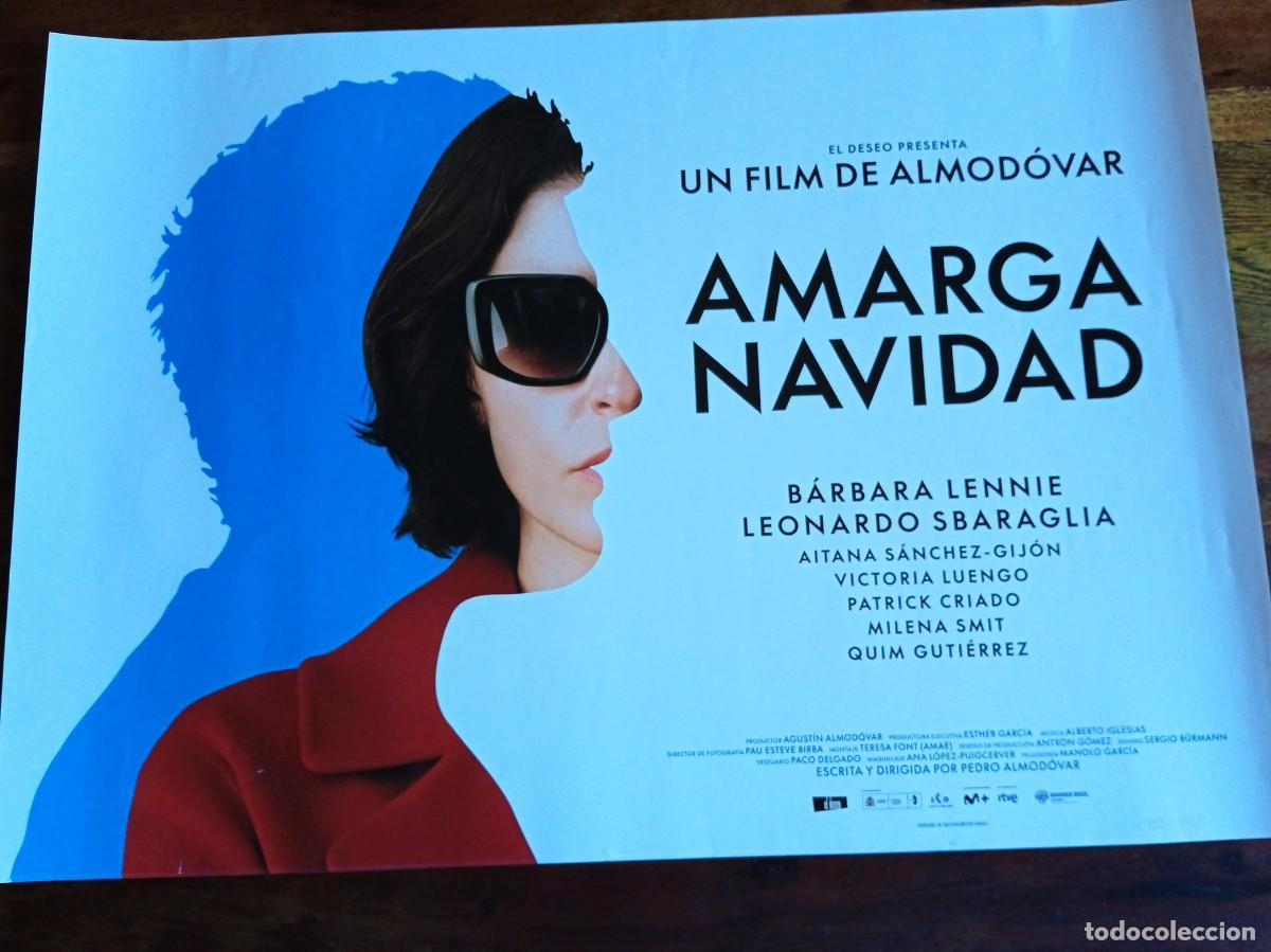 Cine: Amarga Navidad - B&aacute;rbara Lennie, Leonardo Sbaraglia, Pedro Almod&oacute;var - Poster original Warner 2026