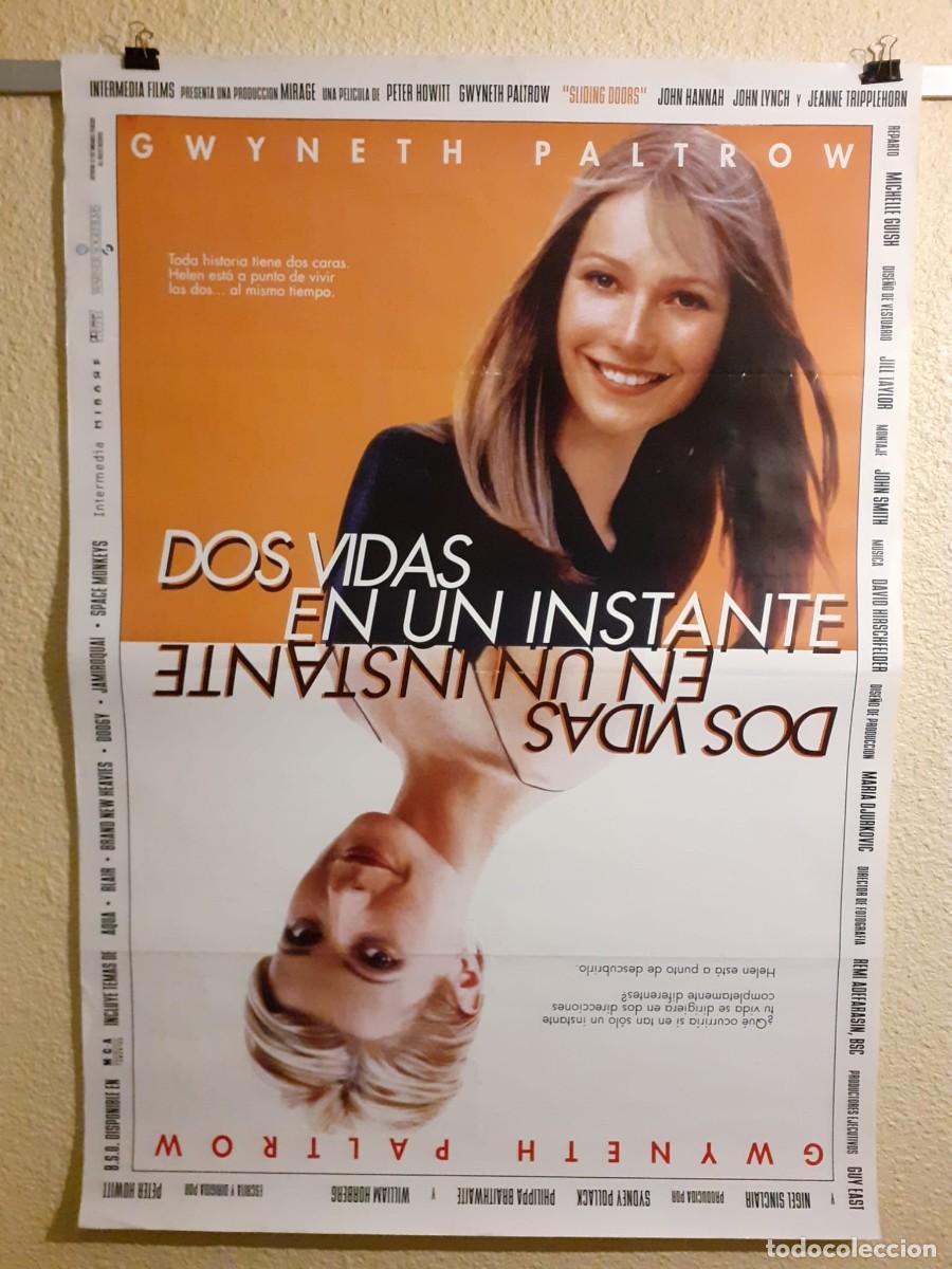 Cine: Cartel Original de Cine: Dos Vidas en un Instante (1998) - Gwyneth Paltrow - 98x68 cm