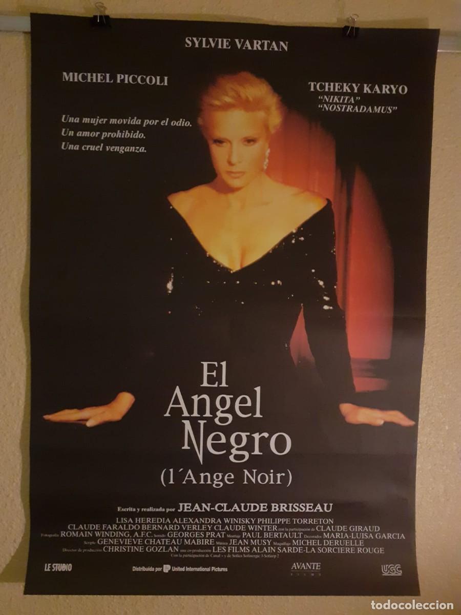 Cine: Cartel Original de Cine: El &Aacute;ngel Negro (1994) - Sylvie Vartan, Michel Piccoli - Excelente estado