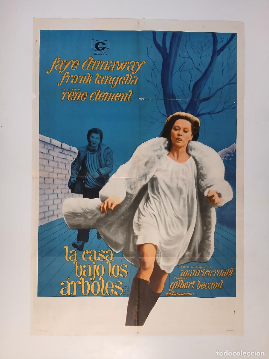 Cine: LA MANSION BAJO LOS ARBOLES (1971) cartel argentino 110x75 litografico RENE CLEMENT Faye Dunaway