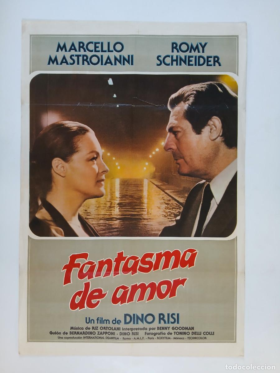 Cine: FANTASMA DE AMOR (1981) cartel argentino 110x75 DINO RISI Marcelo Mastroianni Romy Schneider