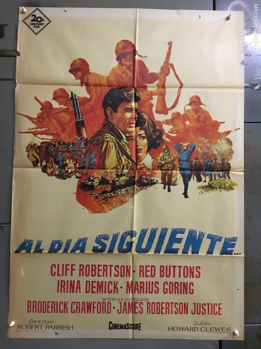 Cine: ODC C940 AL DIA SIGUIENTE CLIFF ROBERTSON RED BUTTONS POSTER ORIGINAL 70X100 ESTRENO