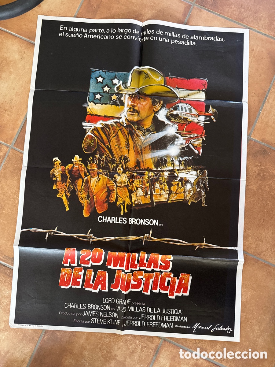 Cine: A 20 MILLAS DE LA JUSTICIA POSTER CARTEL ORIGINAL CHARLES BRONSON JERROLD FREEDMAN 1980