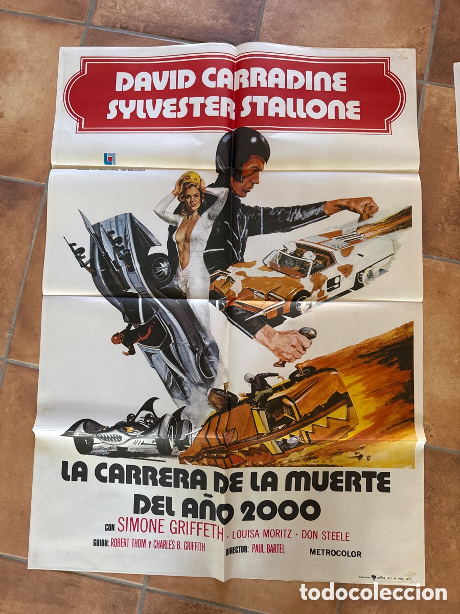 Cine: LA CARRERA DE LA MUERTE DEL A&Ntilde;O 2000 POSTER CARTEL ORIGINAL SYLVESTER STALLONE DAVID CARRADINE PAUL