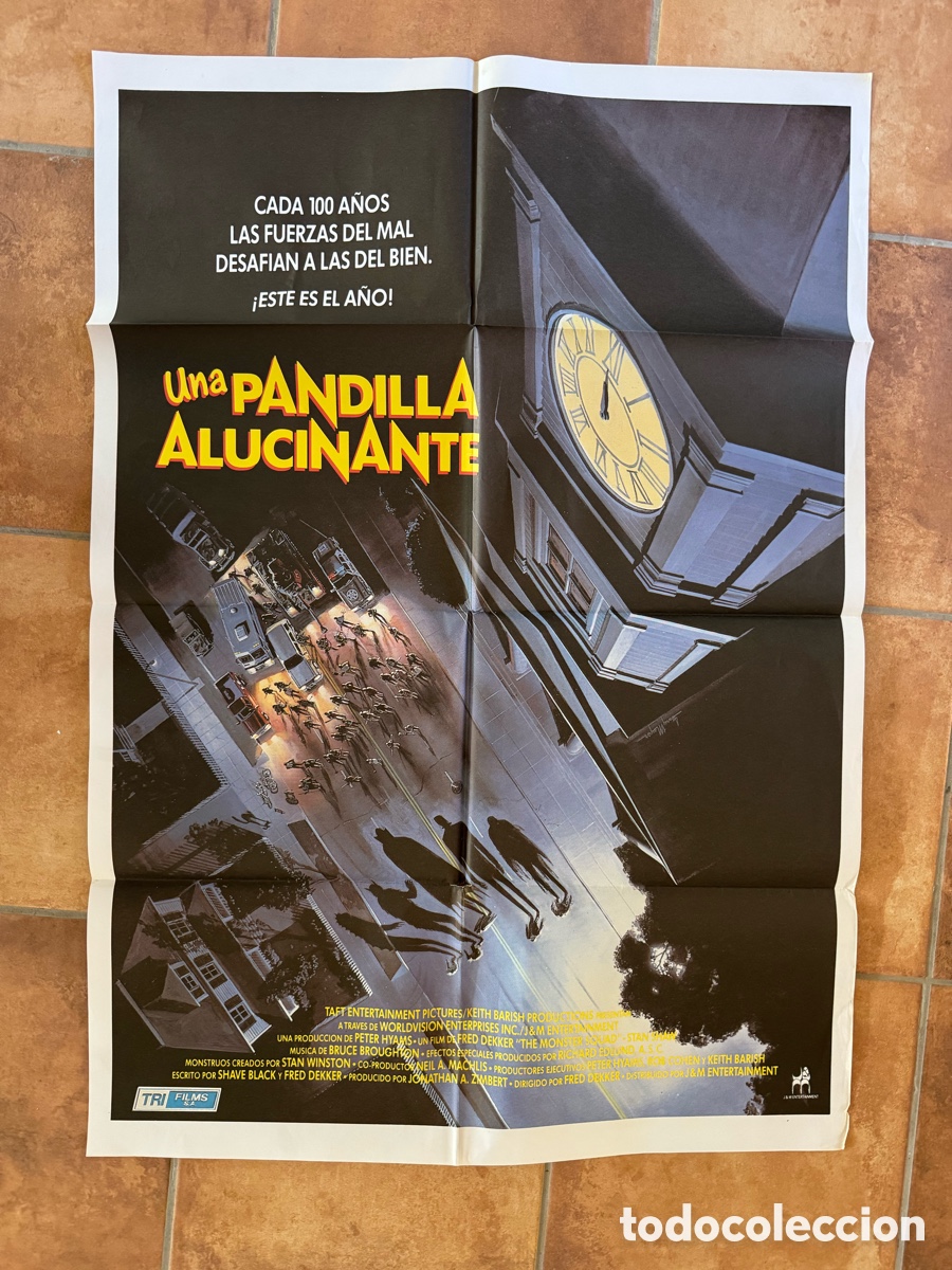 Cine: UNA PANDILLA ALUCINANTE DRACULA FRANKENSTEIN MOMIA HOMBRE LOBO POSTER ORIGINAL 70X100 ESTRENO