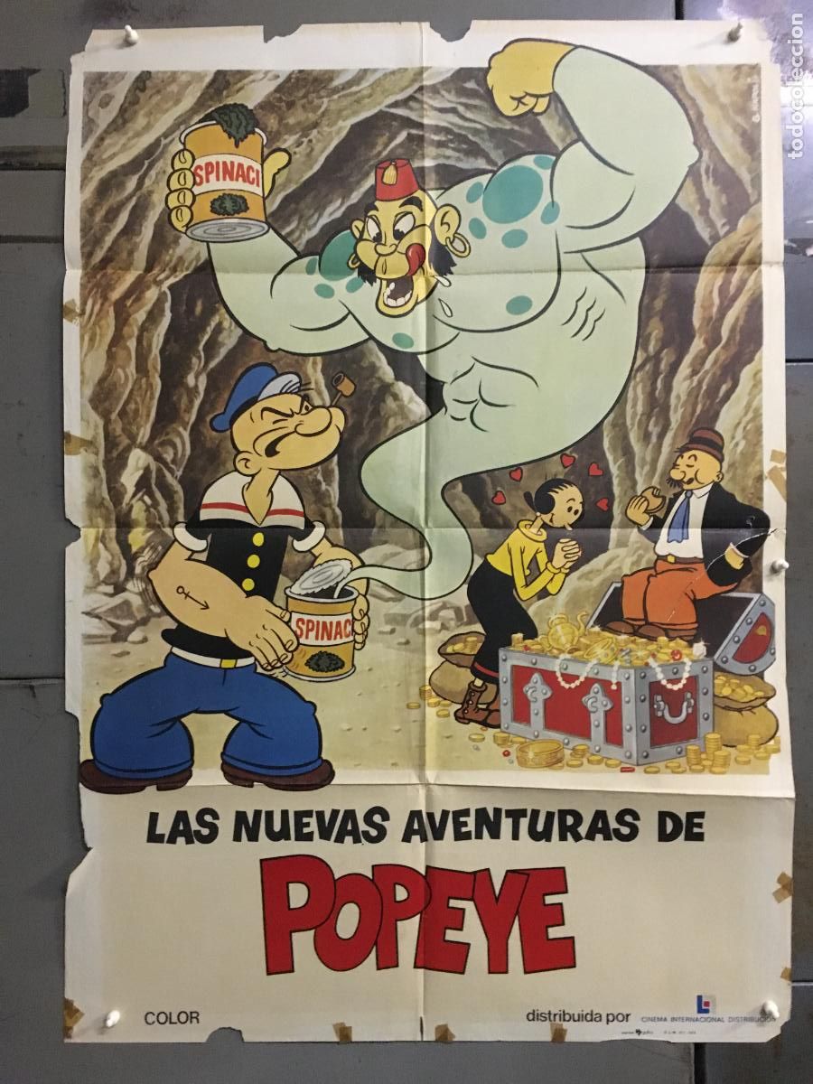 Cinema: ODC C969 LAS NUEVAS AVENTURAS DE POPEYE POSTER ORIGINAL 70X100 ESTRENO