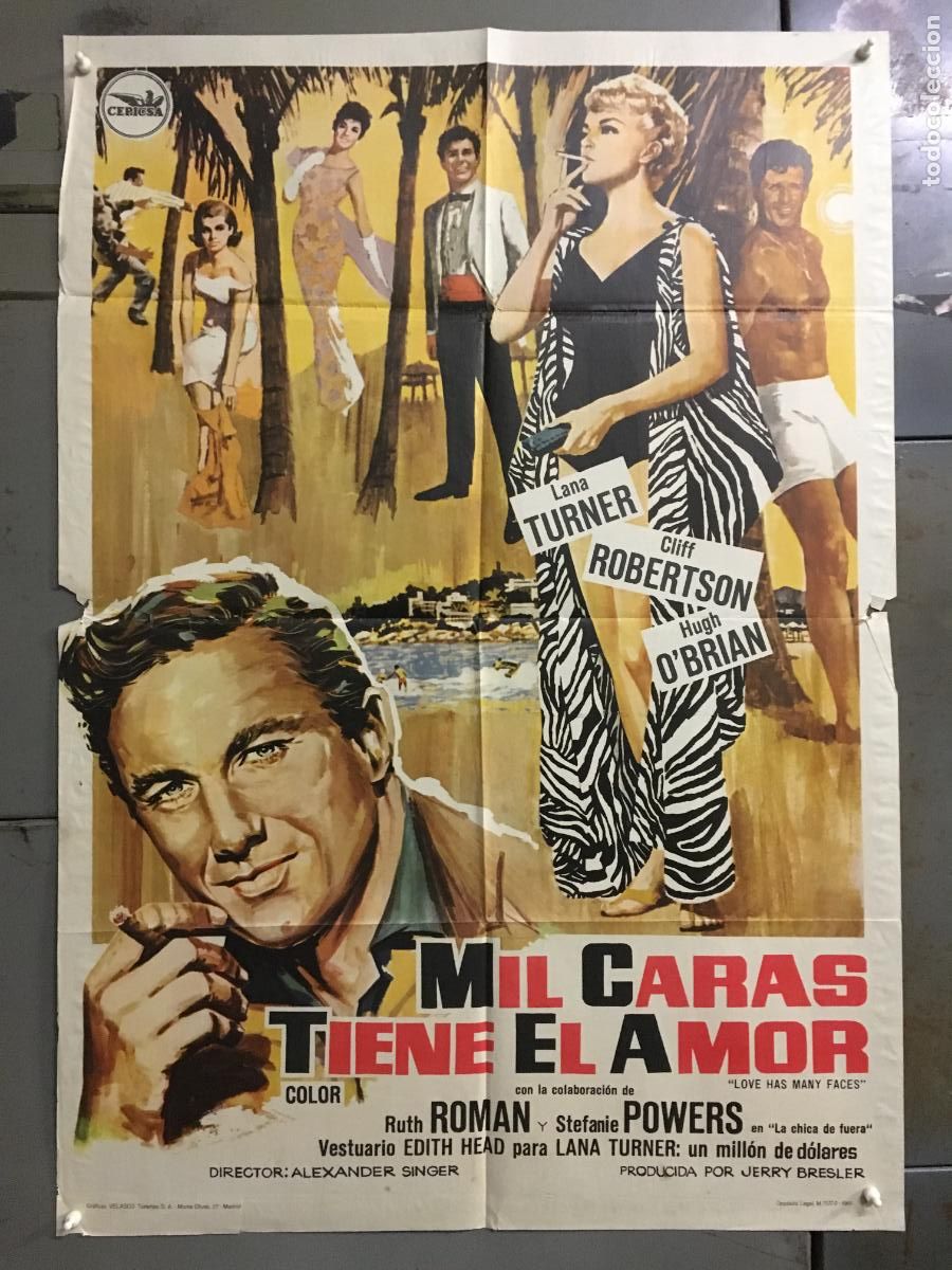 Cine: ODC C970 MIL CARAS TIENE EL AMOR LANA TURNER POSTER ORIGINAL 70X100 ESTRENO
