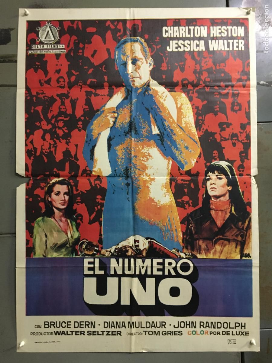 Cine: ODC C971 EL NUMERO UNO CHARLTON HESTON FUTBOL AMERICANO JANO POSTER ORIGINAL 70X100 ESTRENO