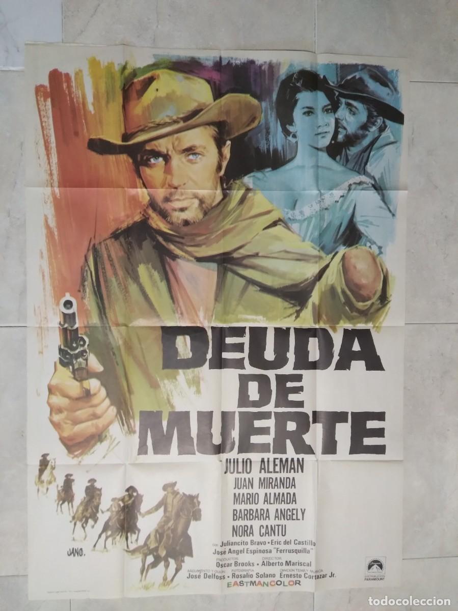 Cine: CARTEL DEL FILM ,DEUDA DE MUERTE *1972*100X70 CMS.COLOR*MBC.