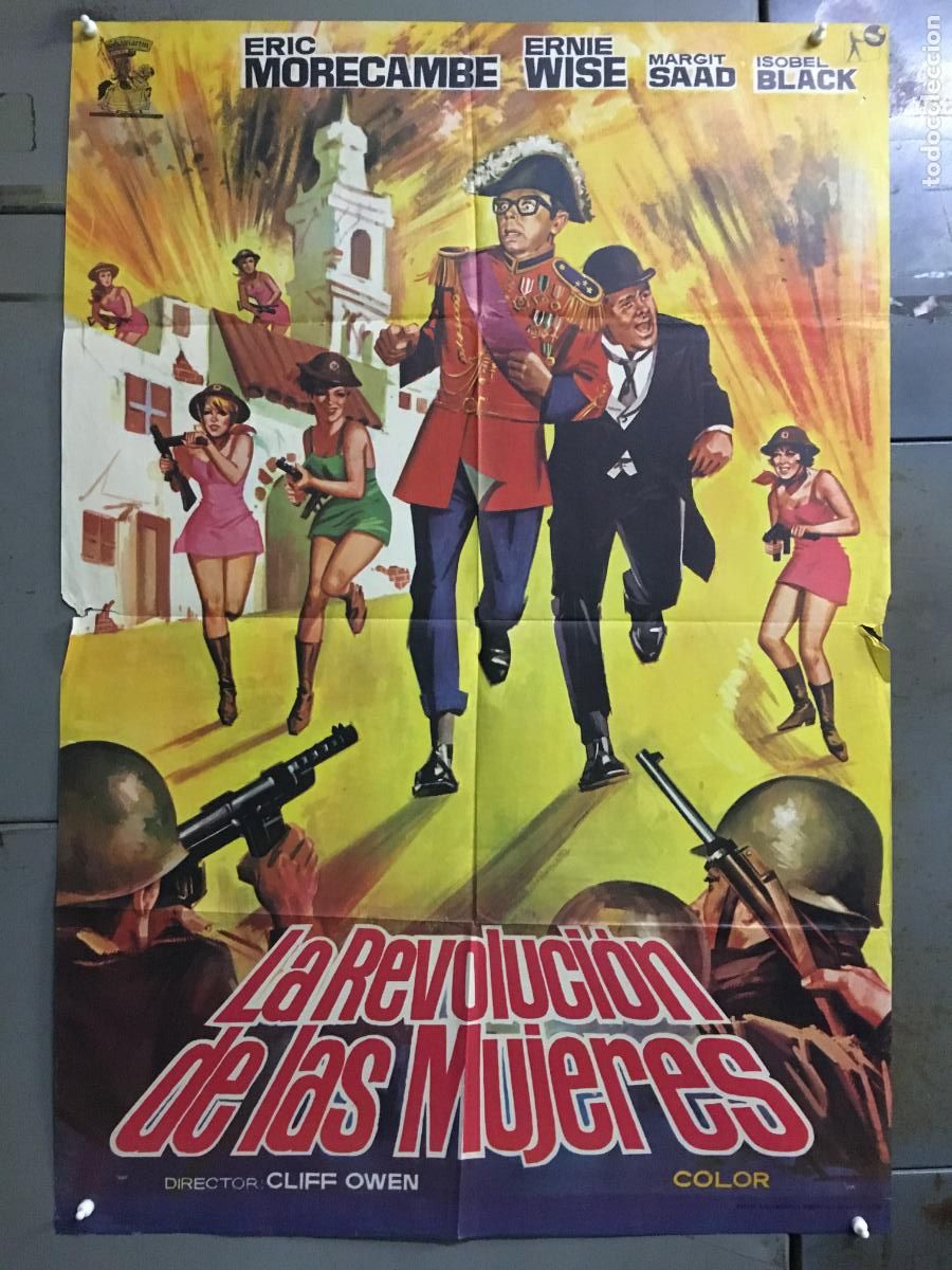 Cine: ODC C972 LA REVOLUCION DE LAS MUJERES ERIC MORECAMBE ERNIE WISE POSTER ORIGINAL 70X100 ESTRENO
