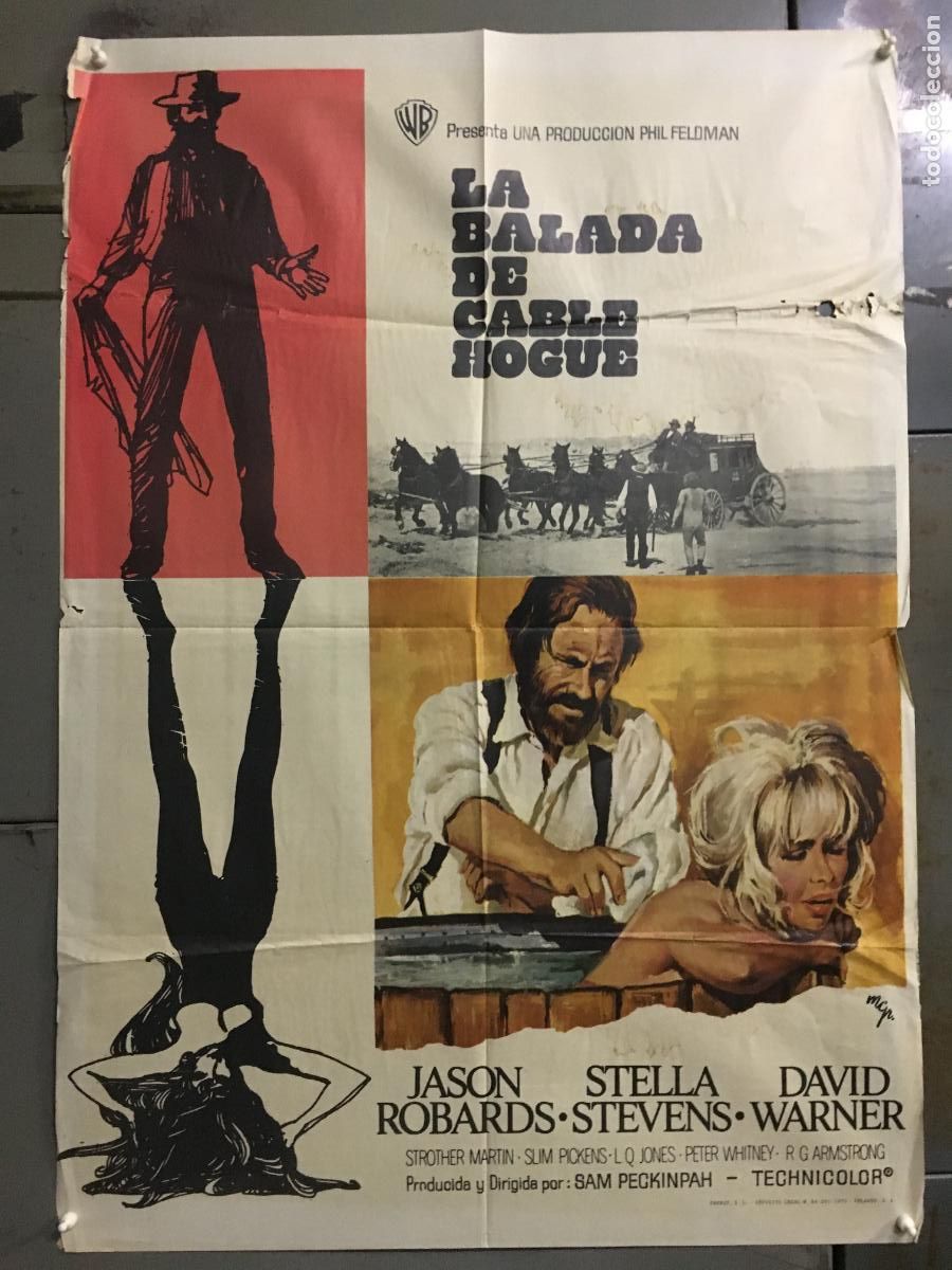 Cine: ODC C973 LA BALADA DE CABLE HOGUE SAM PECKINPAH POSTER ORIGINAL 70X100 ESTRENO
