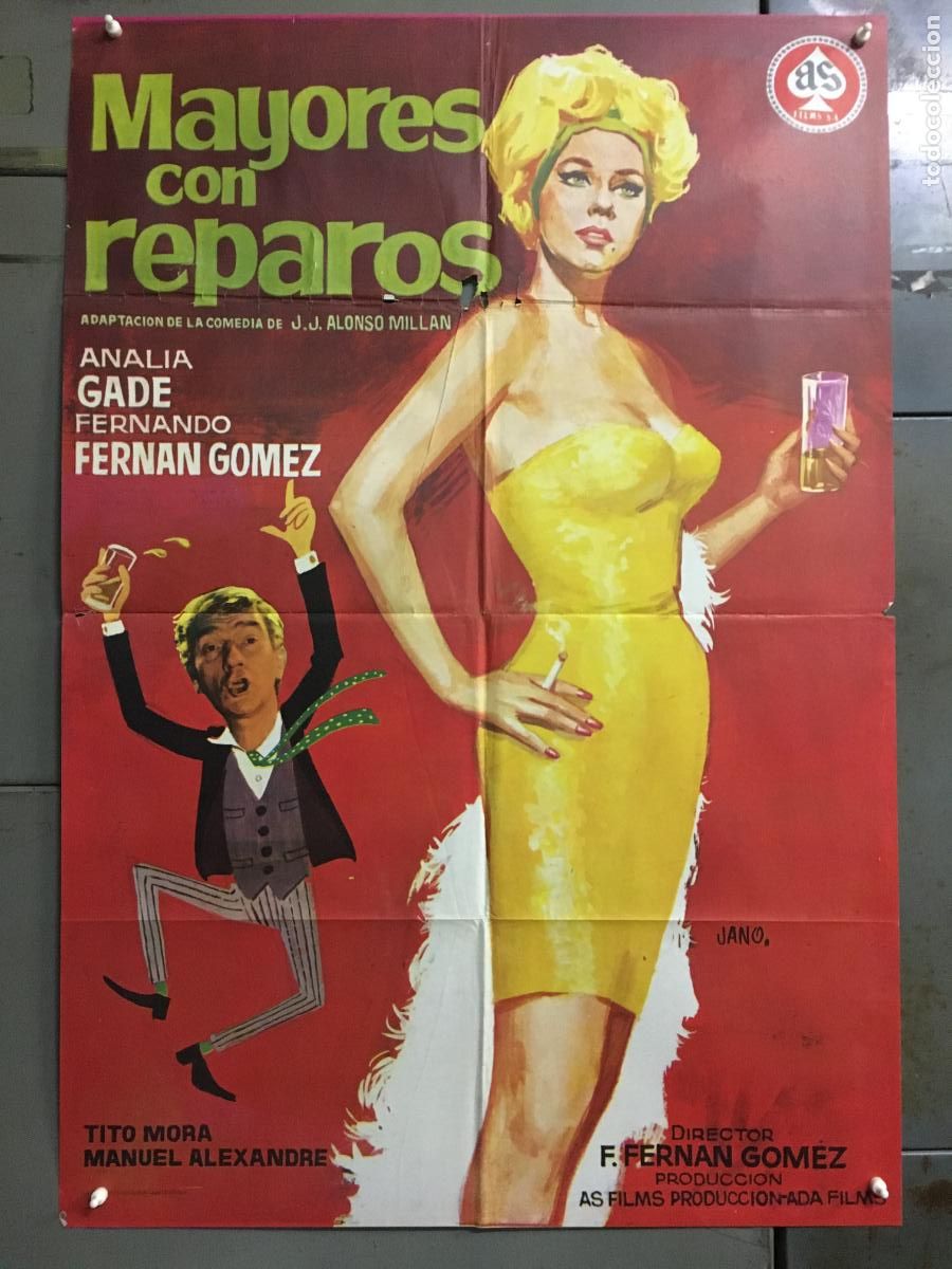 Cine: ODC C976 MAYORES CON REPAROS ANALIA GADE FERNAN GOMEZ JANO POSTER ORIGINAL 70X100 ESTRENO