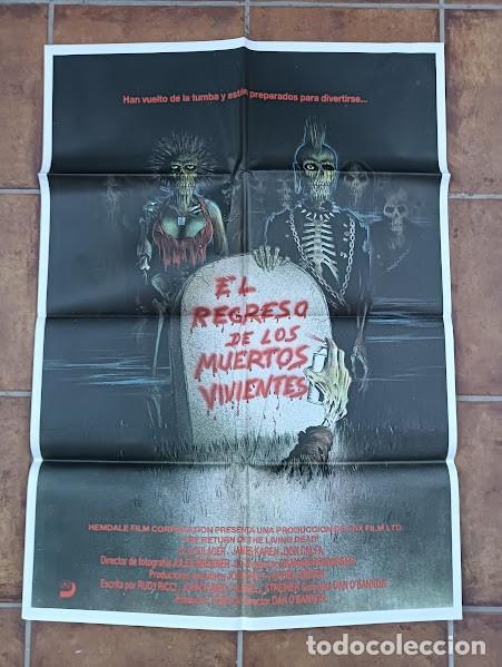 Cine: VKD 2667 EL REGRESO DE LOS MUERTOS VIVIENTES DAN OBANNON ZOMBIES POSTER ORIGINAL 70X100 ESTRENO