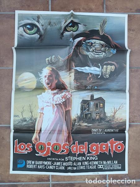 Cine: VKD 2669 LOS OJOS DEL GATO DREW BARRYMORE STEPHEN KING POSTER ORIGINAL 70X100 ESTRENO