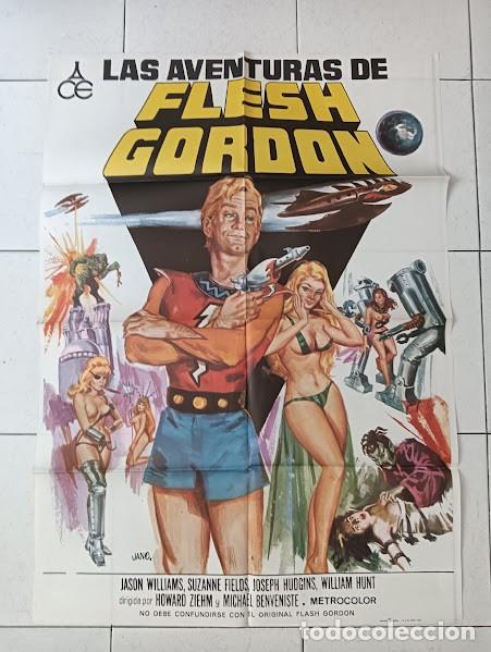 Cinema: VKD 2680 AVENTURAS DE FLESH GORDON JASON WILLIAMS CULT SEXY SCI-FI COMIC POSTER ORIG 70X100 ESTRENO