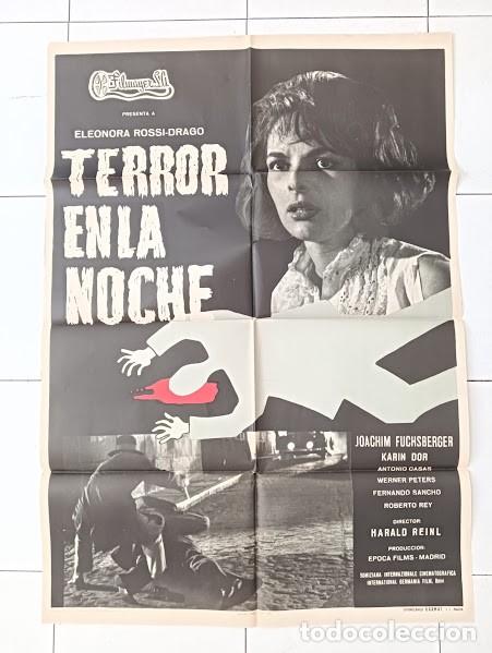Cine: VKD 2682 TERROR EN LA NOCHE The Carpet of Horror ROSSI DRAGO POSTER ORIGINAL ESTRENO 70X100