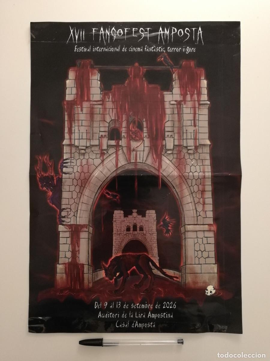 Cine: CARTEL ORIGINAL -A3- FESTIVAL INTERNACIONAL CICLO CINE TERROR Y GORE FANTASTICO - AMPOSTA