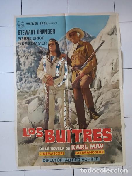 Cine: VKD 2685 LOS BUITRES STEWART GRANGER PIERRE BRICE KARL MAY POSTER ORIGINAL 70X100 ESTRENO