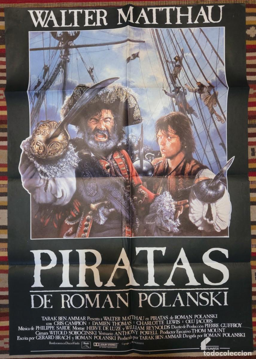 Cine: PIRATAS 1986 &ndash; Cartel original + 4 fotocromos &ndash; Roman Polanski &ndash; Colecci&oacute;n