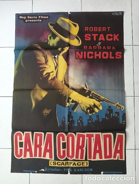 Cine: VKD 2691 CARA CORTADA ROBERT STACK ELIOT NESS POSTER ORIGINAL ESTRENO 70X100