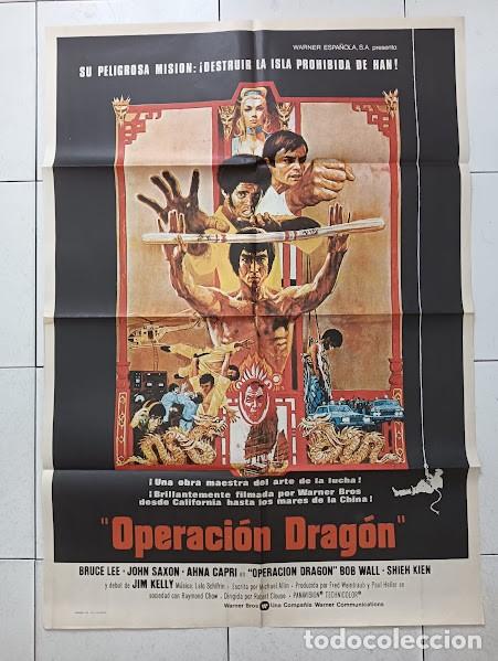 Cine: VKD 2692 OPERACION DRAGON BRUCE LEE BOB PEAK POSTER ORIGiNAL ESPA&Ntilde;OL 70X100