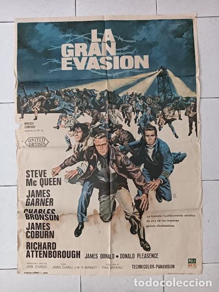 Cine: VKD 2693 LA GRAN EVASION STEVE MCQUEEN POSTER ORIGINAL 70X100 ESPA&Ntilde;OL