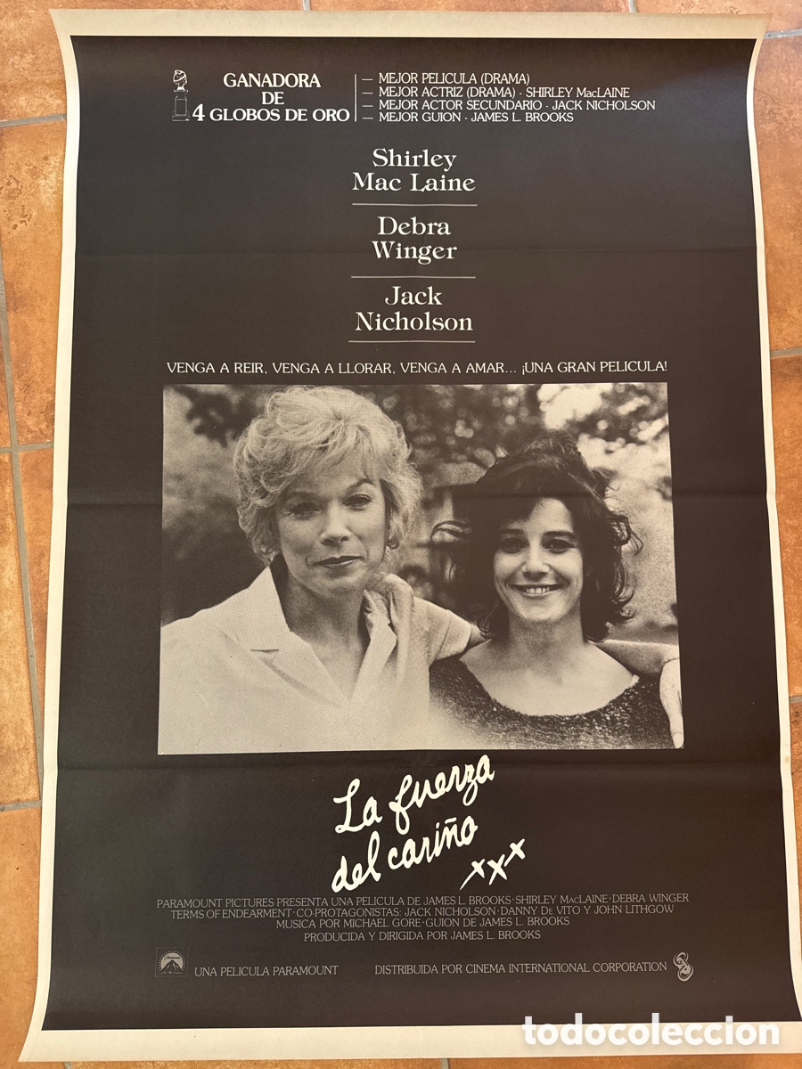 Cine: LA FUERZA DEL CARI&Ntilde;O POSTER ORIGINAL JACK NICHOLSON CARTEL DEGRA WINGER
