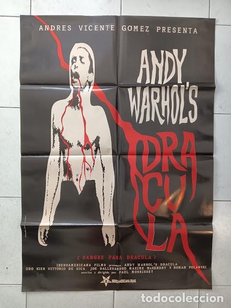 Cine: VKD 2697 ANDY WARHOL BLOOD FOR DRACULA sangre para DRACULA POSTER ORIGINAL 70X100 ESPA&Ntilde;OL