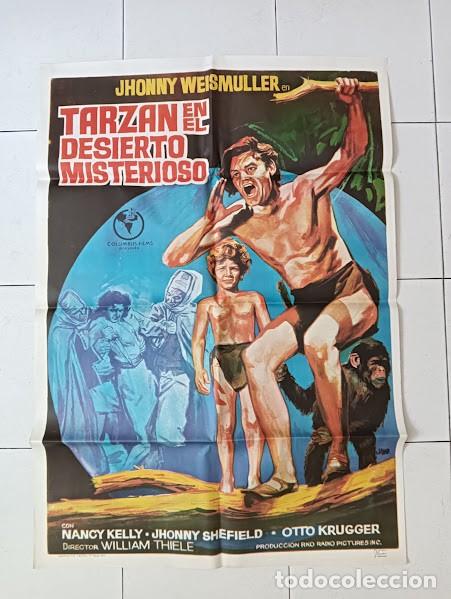 Cine: VKD 2703 TARZAN EN EL DESIERTO MISTERIOSO el temerario JOHNNY WEISSMULLER JANO POSTER 70X100 ESPA&Ntilde;OL