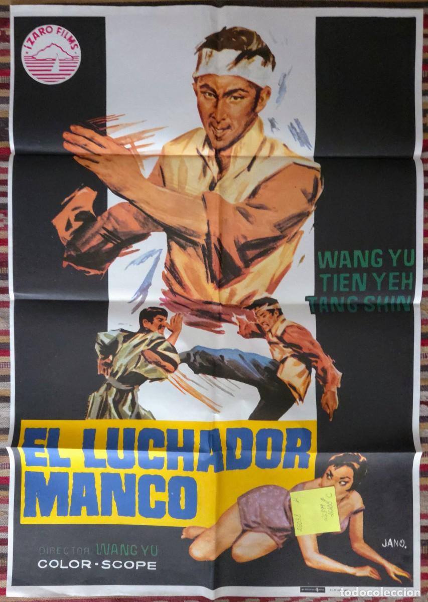 Cine: EL LUCHADOR MANCO 1980 &ndash; 2 carteles + 12 fotocromos completos &ndash; IMPECABLES