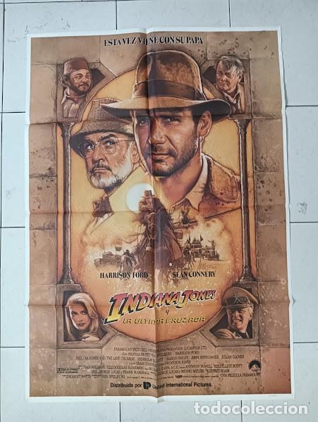 Cine: VKD 2711 INDIANA JONES Y LA ULTIMA CRUZADA HARRISON FORD SEAN CONNERY POSTER ORIGINAL 70X100 ESTRENO