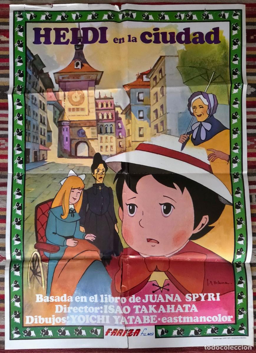 Cin&eacute;ma: HEIDI EN LA CIUDAD 1977 &middot; Cartel original + kit completo 12 fotocromos sin exponer