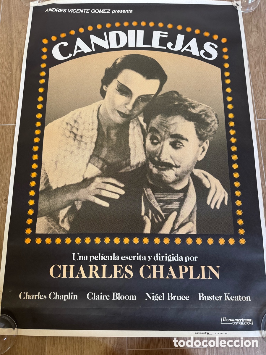 Cine: CANDILEJAS LIMELIGHT 1983 POSTER ORIGINAL CHARLES CHAPLIN