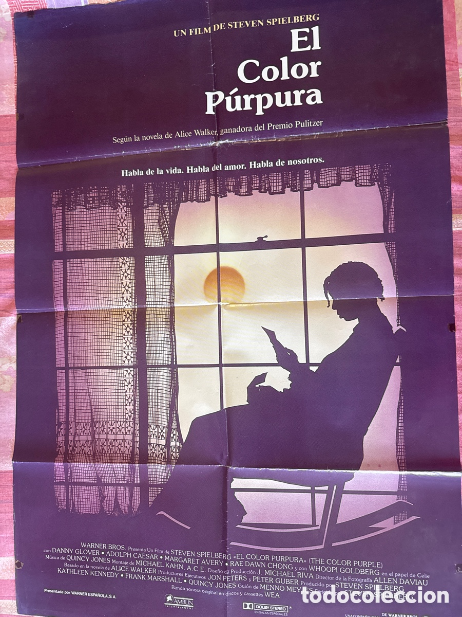 Cine: EL COLOR PURPURA STEVEN SPIELBERG POSTER ORIGINAL 70X100 ESTRENO