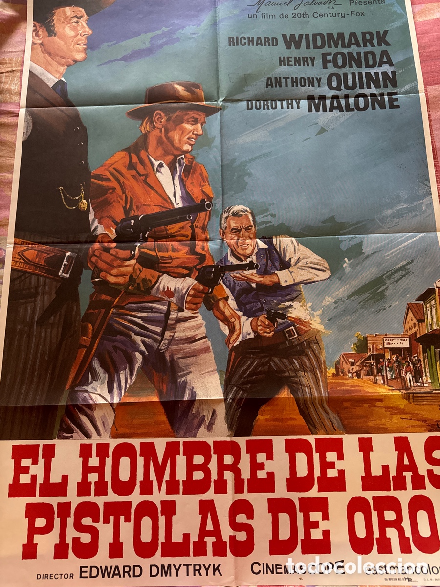 Cine: EL HOMBRE DE LAS PISTOLAS DE ORO POSTER ORIGINAL EDWARD DMYTRYK CARTEL 1983