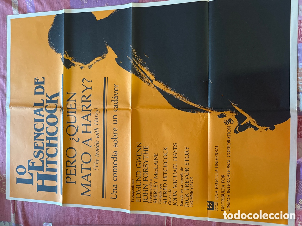 Cine: PERO QUIEN MATO A HARRY POSTER ORIGINAL ALFRED HITCHCOCK CARTEL 1984